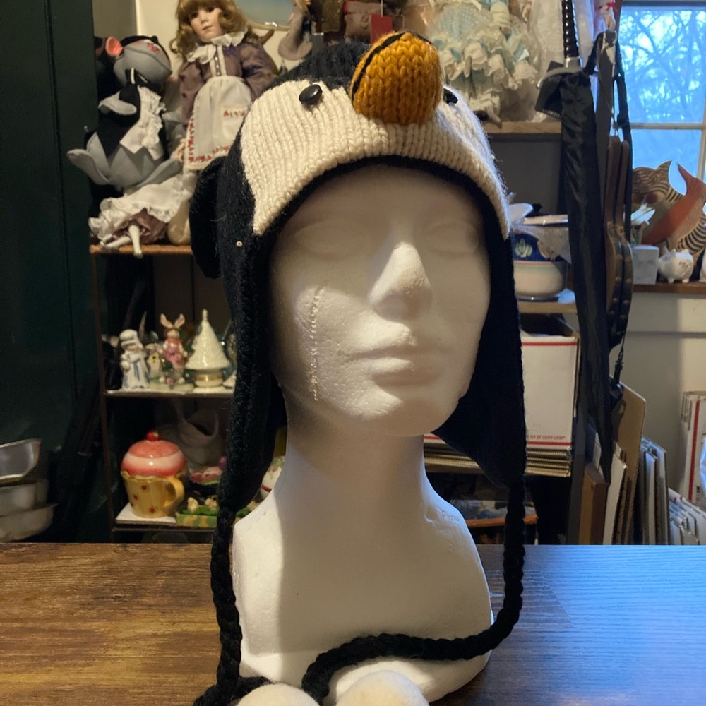 Knitwits delux Peppy the Penguin pilot hat